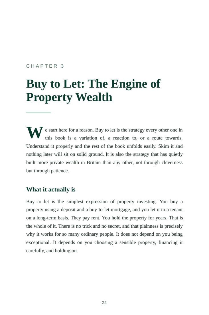 The Buy to Let chapter