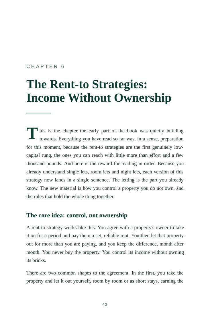 The Rent-to Strategies chapter